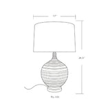 Modern European furniture - Navy Stripes Ceramic Table Lamp - www.oroa.com