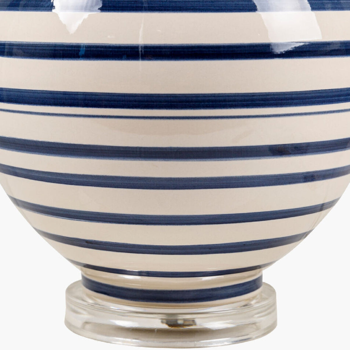 Modern European furniture - Navy Stripes Ceramic Table Lamp - www.oroa.com