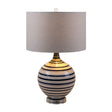 Modern European furniture - Navy Stripes Ceramic Table Lamp - www.oroa.com