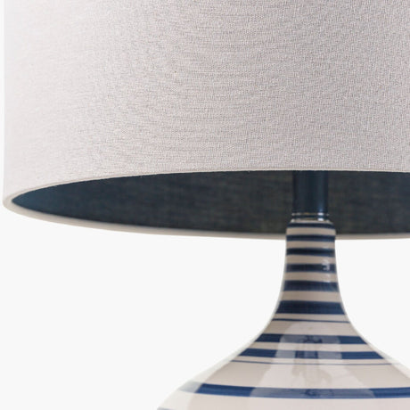Modern European furniture - Navy Stripes Ceramic Table Lamp - www.oroa.com
