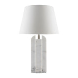 Modern European furniture - White Marble Linen Table Lamp L - www.oroa.com