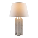 Modern European furniture - White Marble Linen Table Lamp L - www.oroa.com