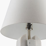 Modern European furniture - White Marble Linen Table Lamp L - www.oroa.com