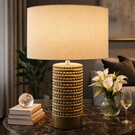 Modern European furniture - Glazed Ceramic Accent Table Lamp - www.oroa.com
