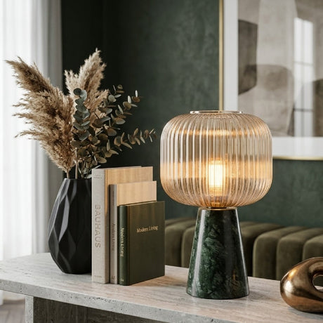Modern European furniture - Green Marble Accent Table Lamp - www.oroa.com