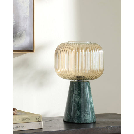 Modern European furniture - Green Marble Accent Table Lamp - www.oroa.com