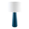 Modern European furniture - Glazed Blue Ceramic Table Lamp - www.oroa.com