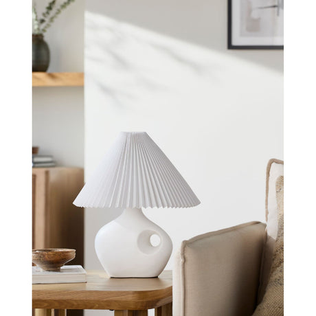 Modern European furniture - Pleated Linen Accent Table Lamp - www.oroa.com