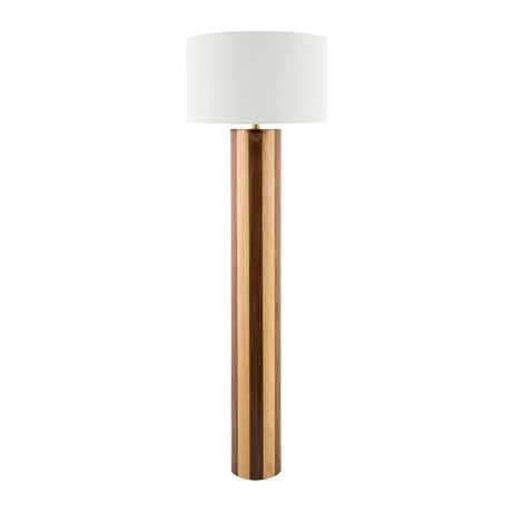 Modern European furniture - Brown Stripes Wooden Floor Lamp - www.oroa.com