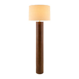 Modern European furniture - Cylindrical Rubberwood Accent Floor Lamp - www.oroa.com