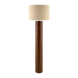 Modern European furniture - Cylindrical Rubberwood Accent Floor Lamp - www.oroa.com