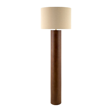 Modern European furniture - Cylindrical Rubberwood Accent Floor Lamp - www.oroa.com