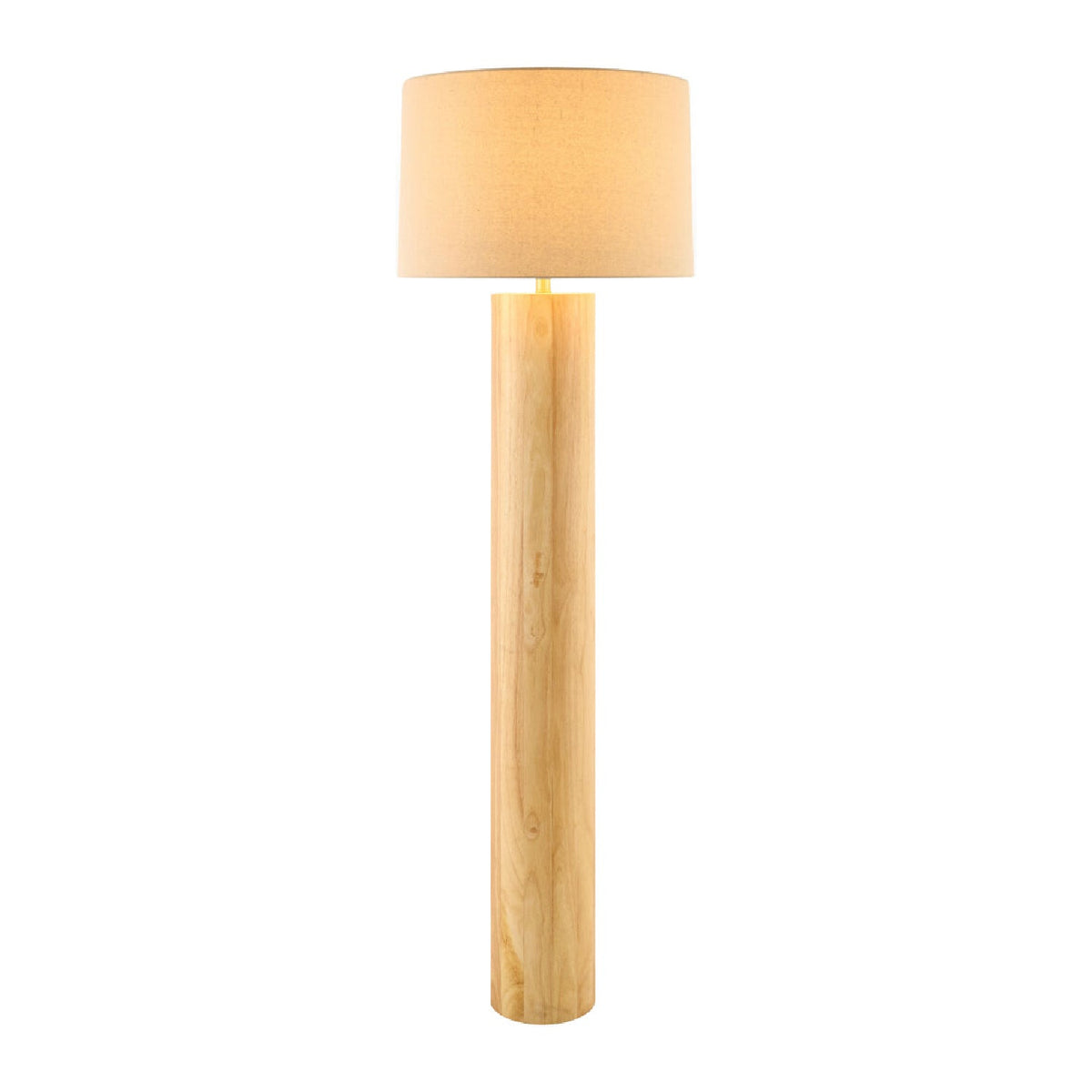 Modern European furniture - Cylindrical Rubberwood Accent Floor Lamp - www.oroa.com