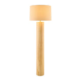 Modern European furniture - Cylindrical Rubberwood Accent Floor Lamp - www.oroa.com