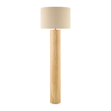 Modern European furniture - Cylindrical Rubberwood Accent Floor Lamp - www.oroa.com