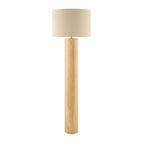 Modern European furniture - Cylindrical Rubberwood Accent Floor Lamp - www.oroa.com