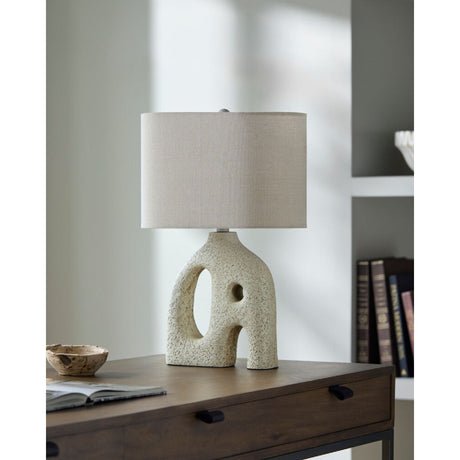 Modern European furniture - Abstract Carved Base Table Lamp - www.oroa.com