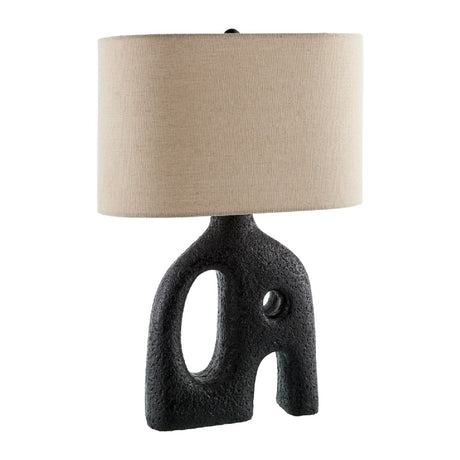Modern European furniture - Abstract Carved Base Table Lamp - www.oroa.com