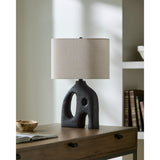 Modern European furniture - Abstract Carved Base Table Lamp - www.oroa.com