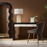 Modern European furniture - Beige Arched Travertine Table Lamp - www.oroa.com