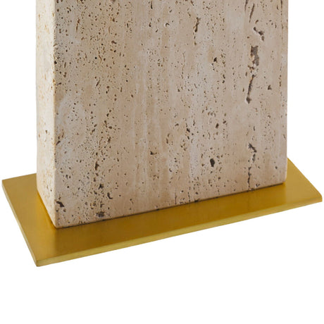 Modern European furniture - Beige Arched Travertine Table Lamp - www.oroa.com