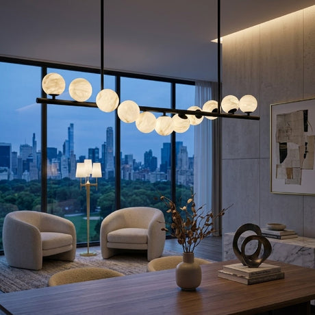 Modern European furniture - White Stone 11-Light Pendant Lamp - www.oroa.com