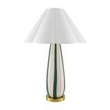 Modern European furniture - Striped Ceramic Accent Table Lamp - www.oroa.com