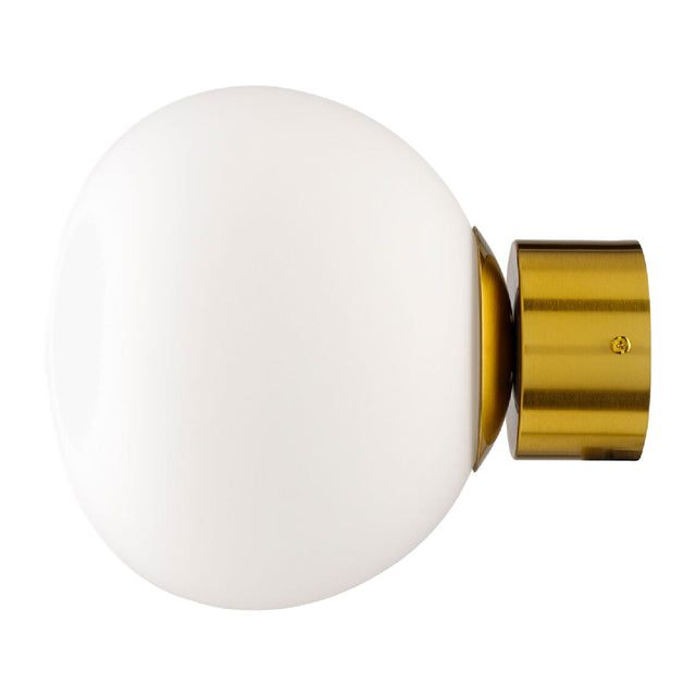 Modern European furniture - White Glass Orb Wall Lamp - www.oroa.com