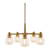 Modern European furniture - Iron Framed Glass Chandelier - www.oroa.com