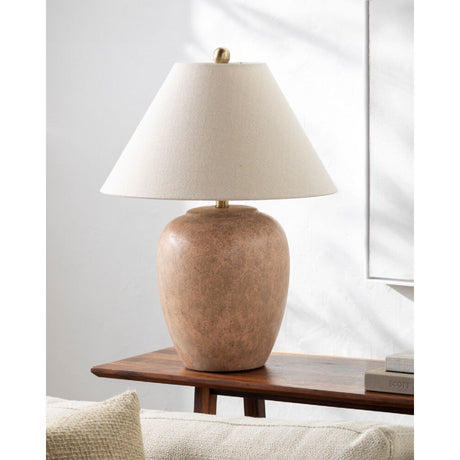 Modern European furniture - Glazed Brown Ceramic Table Lamp - www.oroa.com