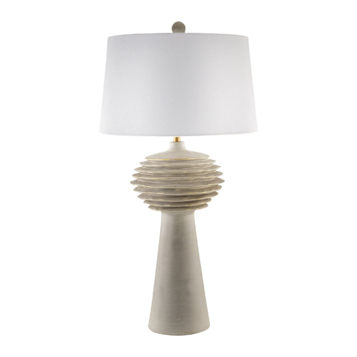 Modern European furniture - Gray Sculptured Accent Table Lamp - www.oroa.com