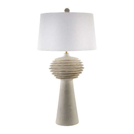 Modern European furniture - Gray Sculptured Accent Table Lamp - www.oroa.com