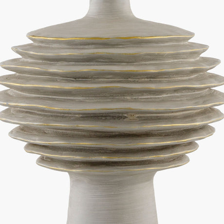 Modern European furniture - Gray Sculptured Accent Table Lamp - www.oroa.com