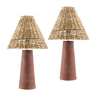Modern European furniture - Woven Rattan Accent Table Lamps (2) - www.oroa.com