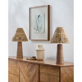 Modern European furniture - Woven Rattan Accent Table Lamps (2) - www.oroa.com