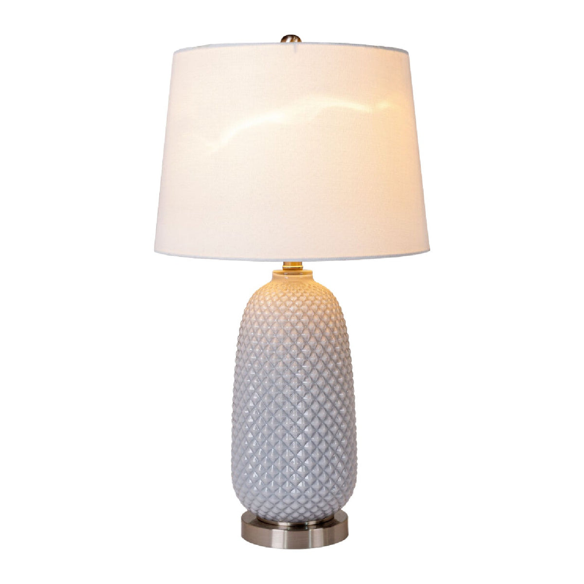 Modern European furniture - Gray Textured Glass Table Lamp - www.oroa.com