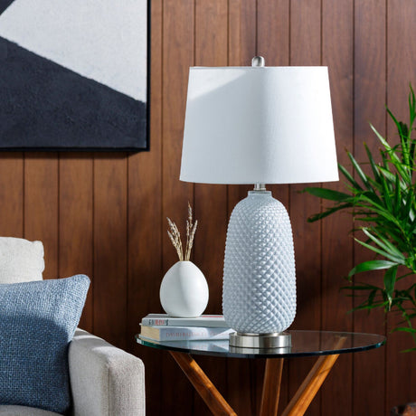 Modern European furniture - Gray Textured Glass Table Lamp - www.oroa.com