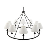 Modern European furniture - Black Iron 10-Light Chandelier - www.oroa.com