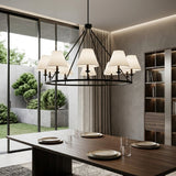 Modern European furniture - Black Iron 10-Light Chandelier - www.oroa.com