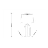 Modern European furniture - Black Ceramic Modern Table Lamp - www.oroa.com