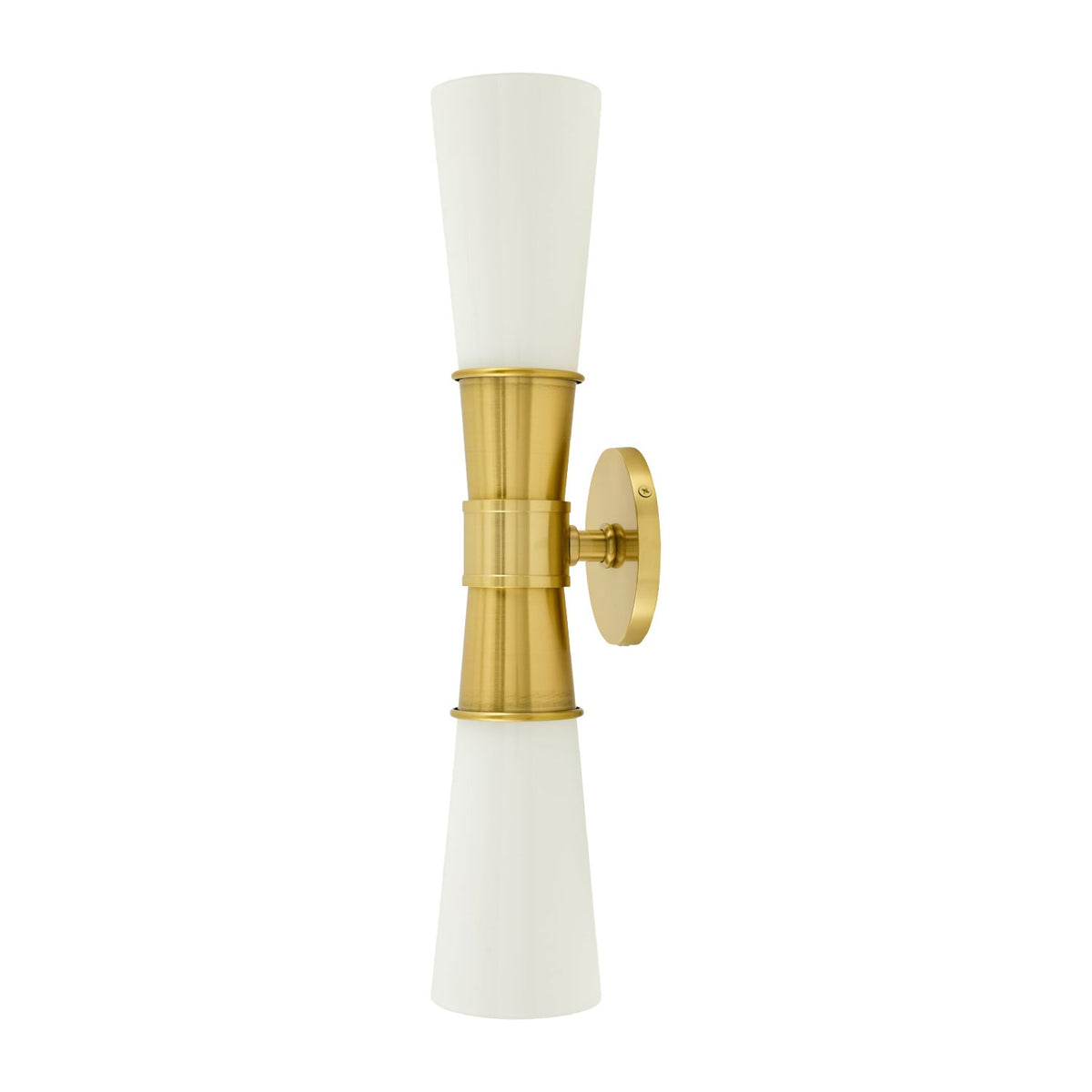 Modern European furniture - White Glass 2-Light Wall Lamp - www.oroa.com