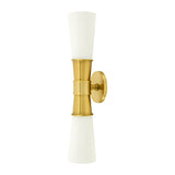 Modern European furniture - White Glass 2-Light Wall Lamp - www.oroa.com