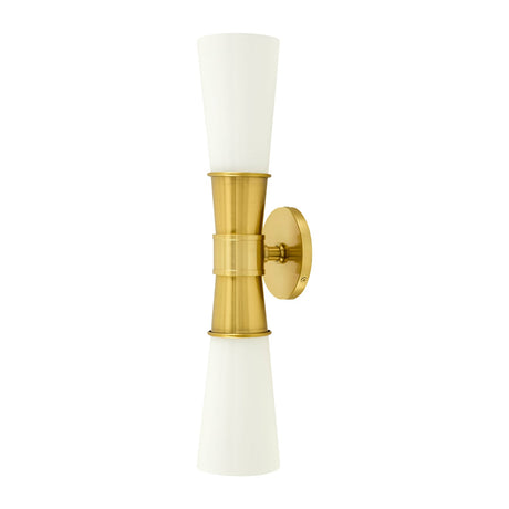 Modern European furniture - White Glass 2-Light Wall Lamp - www.oroa.com