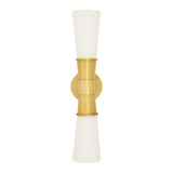 Modern European furniture - White Glass 2-Light Wall Lamp - www.oroa.com