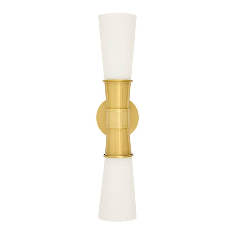 Modern European furniture - White Glass 2-Light Wall Lamp - www.oroa.com