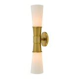 Modern European furniture - White Glass 2-Light Wall Lamp - www.oroa.com