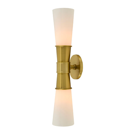 Modern European furniture - White Glass 2-Light Wall Lamp - www.oroa.com