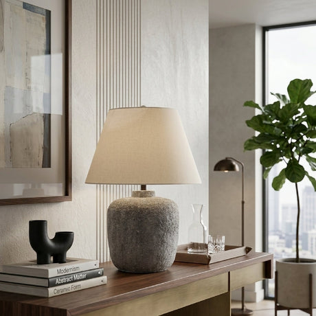 Modern European furniture - Painted White Paper Table Lamp - www.oroa.com