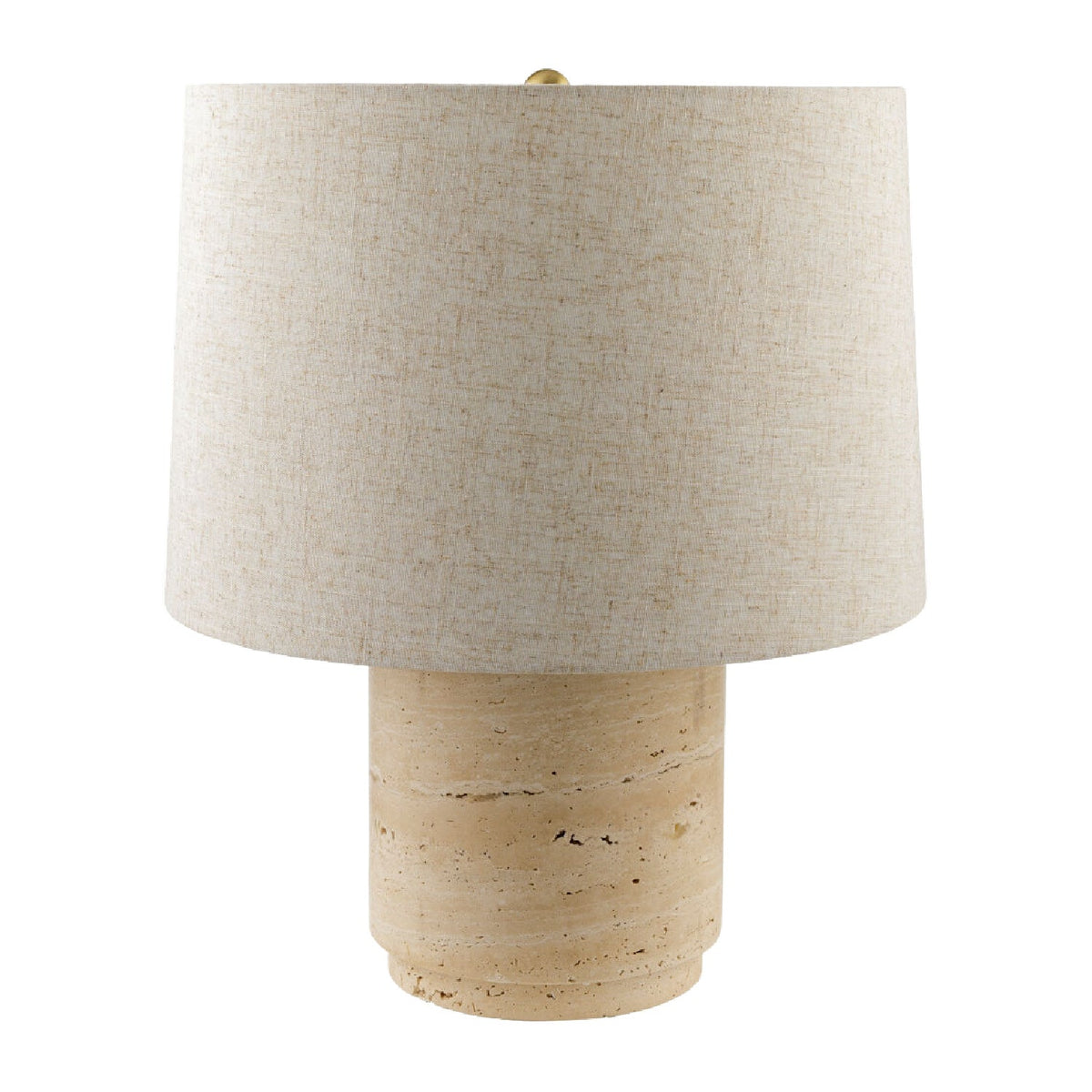 Modern European furniture - Travertine Base Accent Table Lamp - www.oroa.com