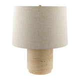 Modern European furniture - Travertine Base Accent Table Lamp - www.oroa.com